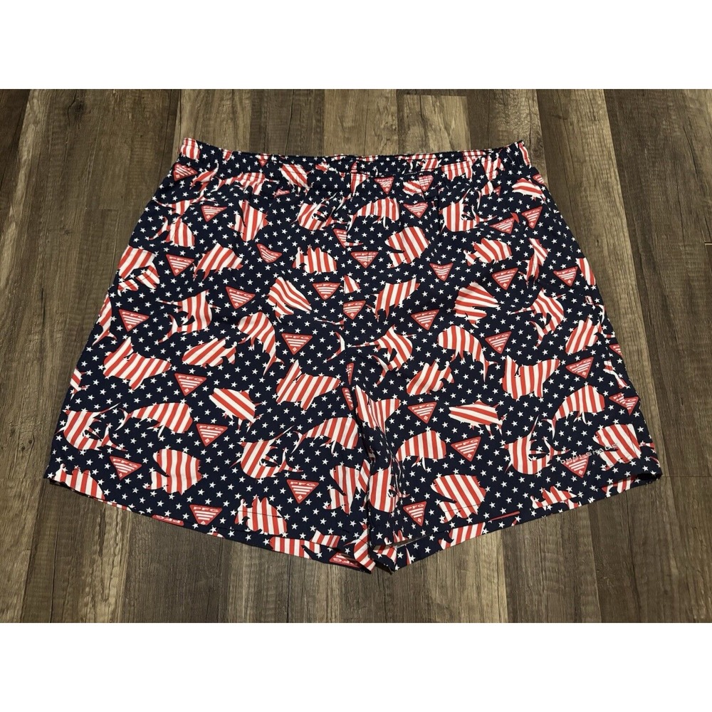 Columbia Men's Large 6L Fish PFG Super Backcast Water Swim‎ Shorts UPF 50 New